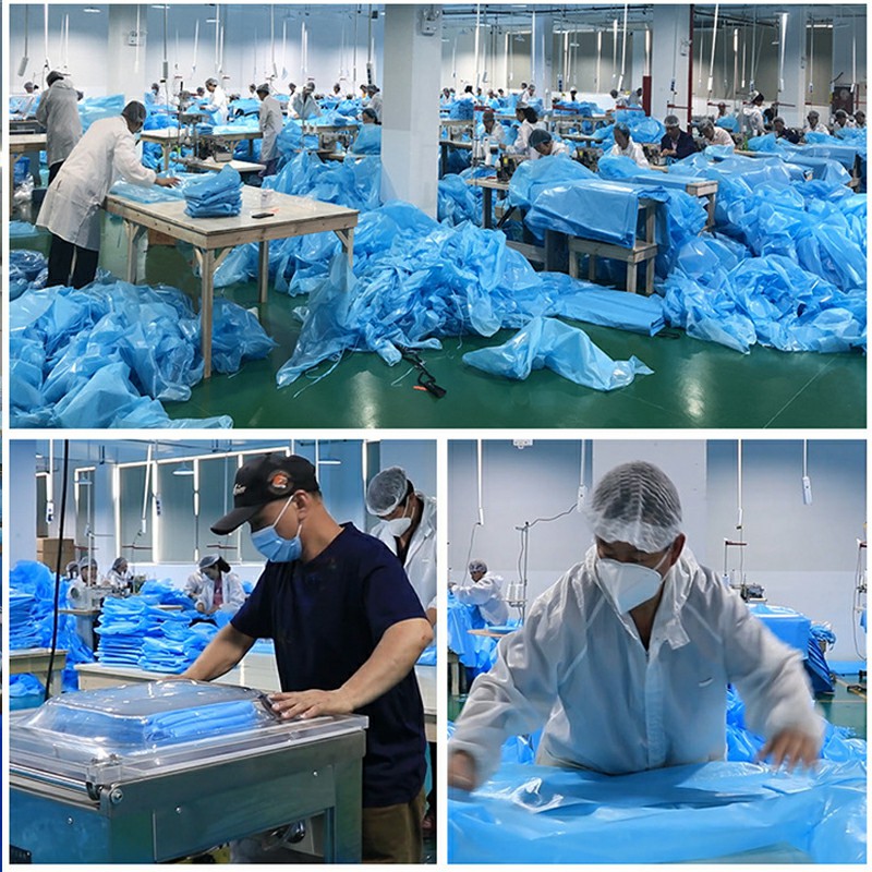 Yiwu Ruoxuan Garment Továrna vyrábí ochranné obleky 750K do méně než měsíce.